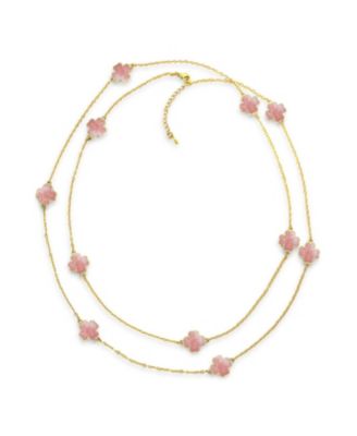 Enamel Flower Strand Necklace