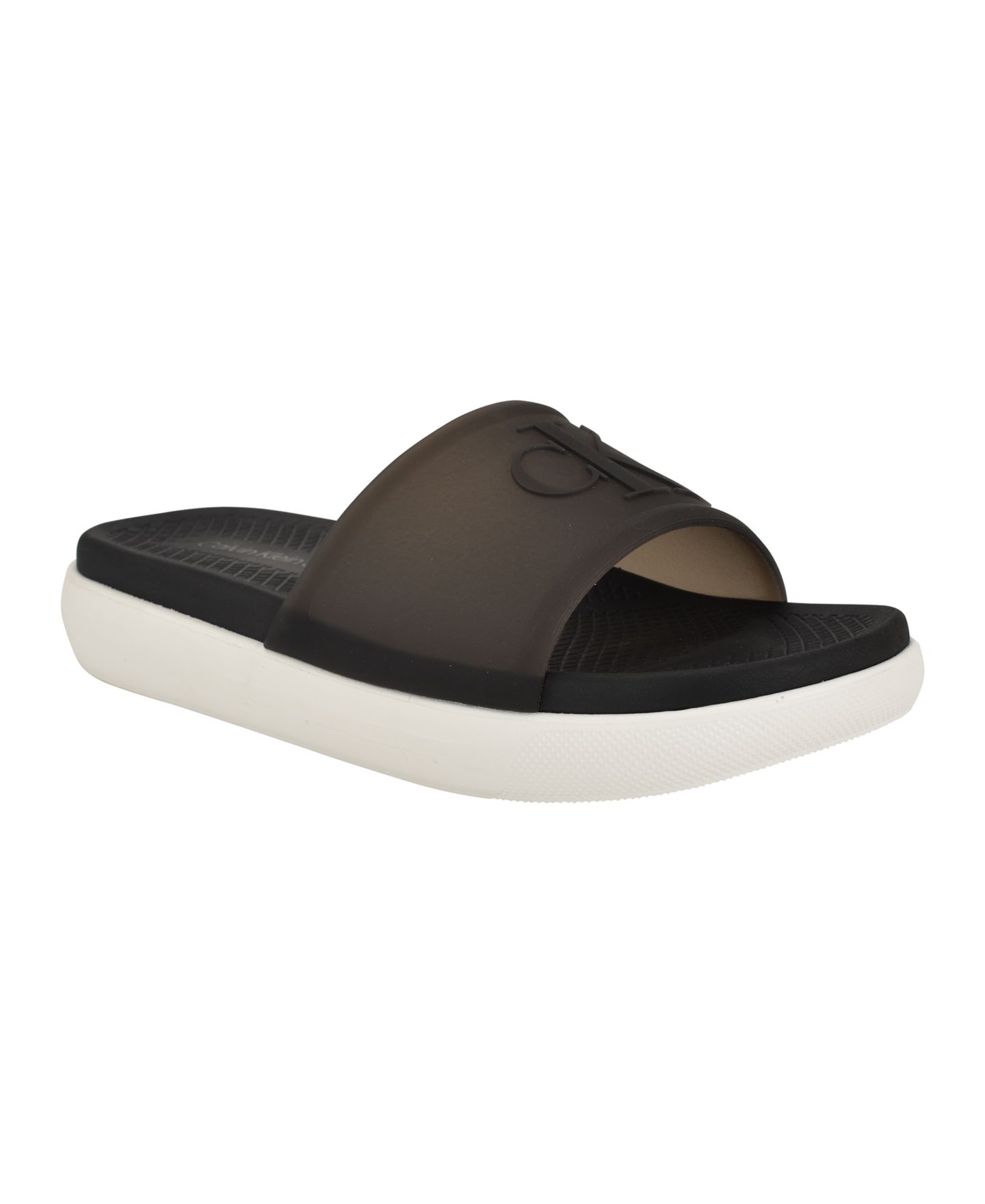 Женские сандалии Calvin Klein Peari Pool Slip-On Slide, цвет: Чёрный — фото 1