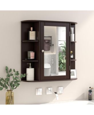 Multipurpose Mount Wall Surface Bathroom Storage Cabinet with Mirror