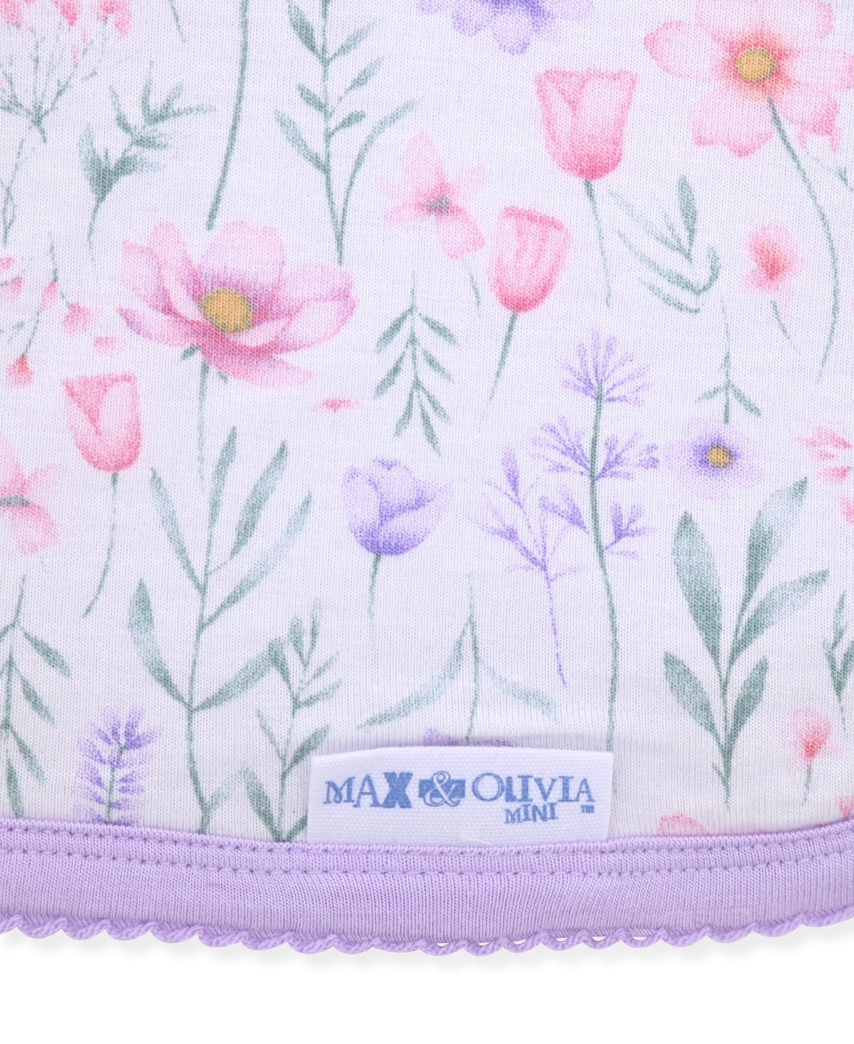 Max & Olivia Newborn Girls Print Reversible Swaddle Blanket In Multi