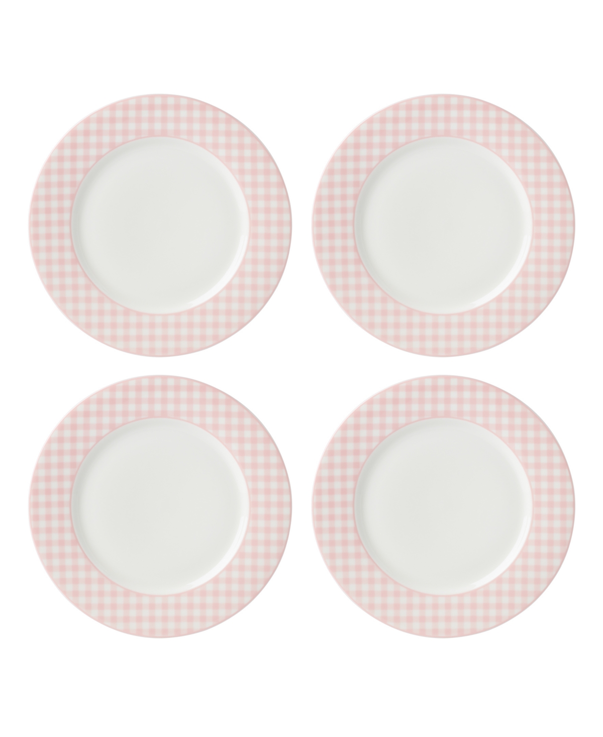 Lenox Gingham Dinner Plates, Set of 4