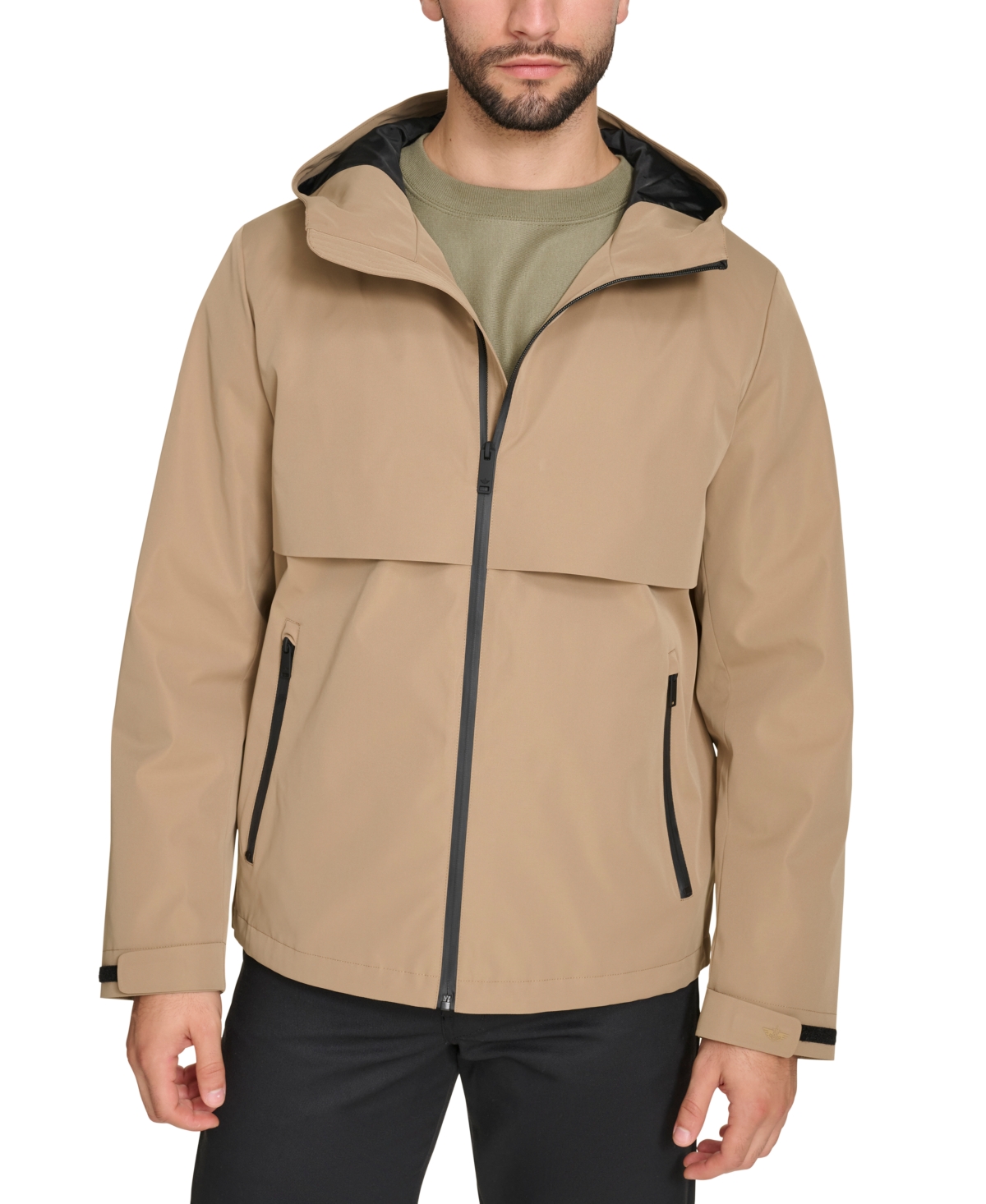 Men's Hooded Rain Jacket - Black
