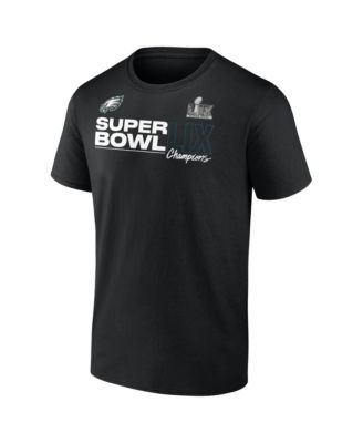 Men's Black Philadelphia Eagles Super Bowl LIX Champions Autograph T-Shirt