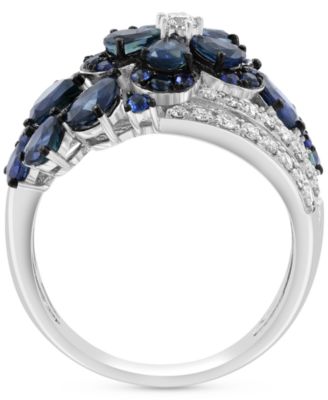Diamond (1/2 ct. t.w.) & Sapphire (3-1/6 ct. t.w.) Ring in 14k White Gold