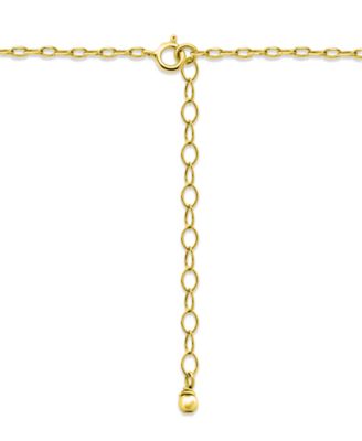 Cubic Zirconia Pear Bezel Pendant Necklace, 16" + 2" extender, Exclusively at Macy's