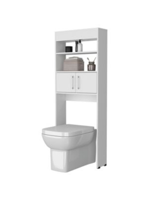 Bisbee 2-Door Over-the-Toilet Bathroom Storage Cabinet with Shelf
