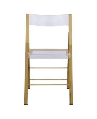 Menno Modern Acrylic Gold Base Folding Chair