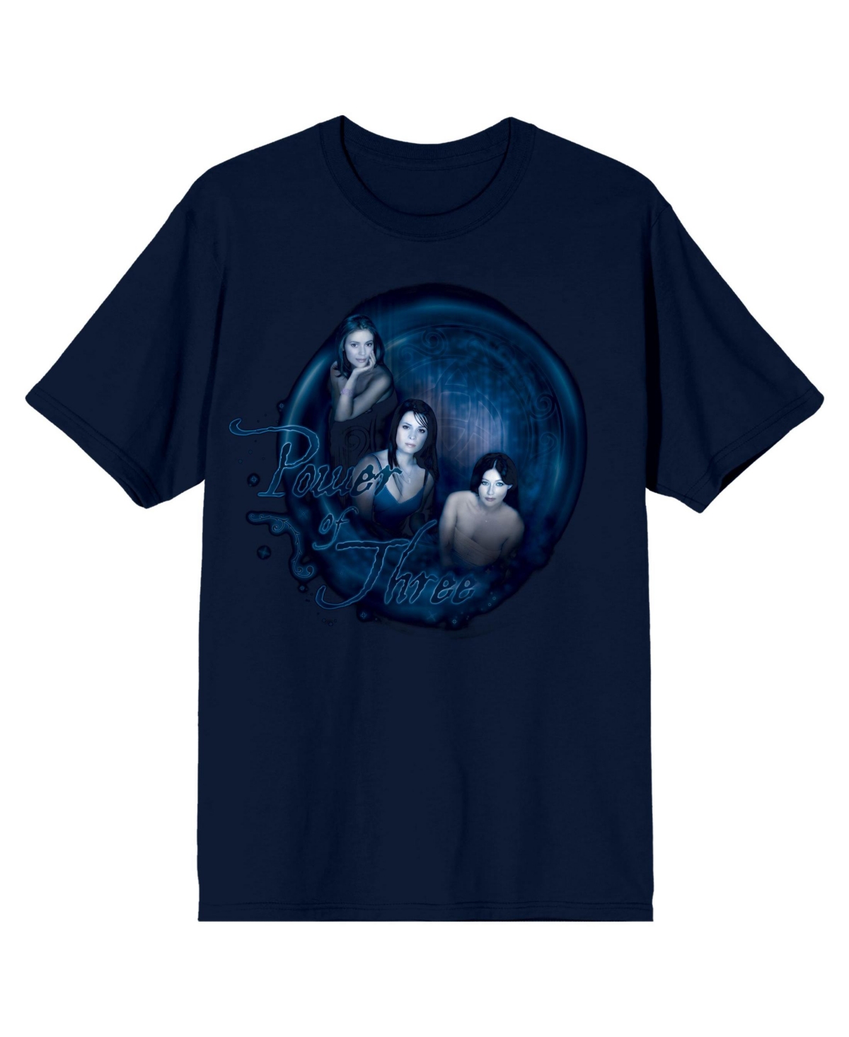 Men's Power of Three Adult Navy Blue Short Sleeve - Blue