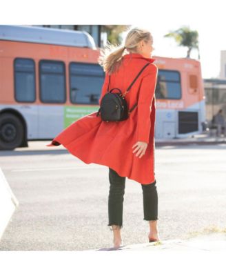 Small Black Leather Backpack Purse for Women Convertible Crossbody Bag  Women's Handbag