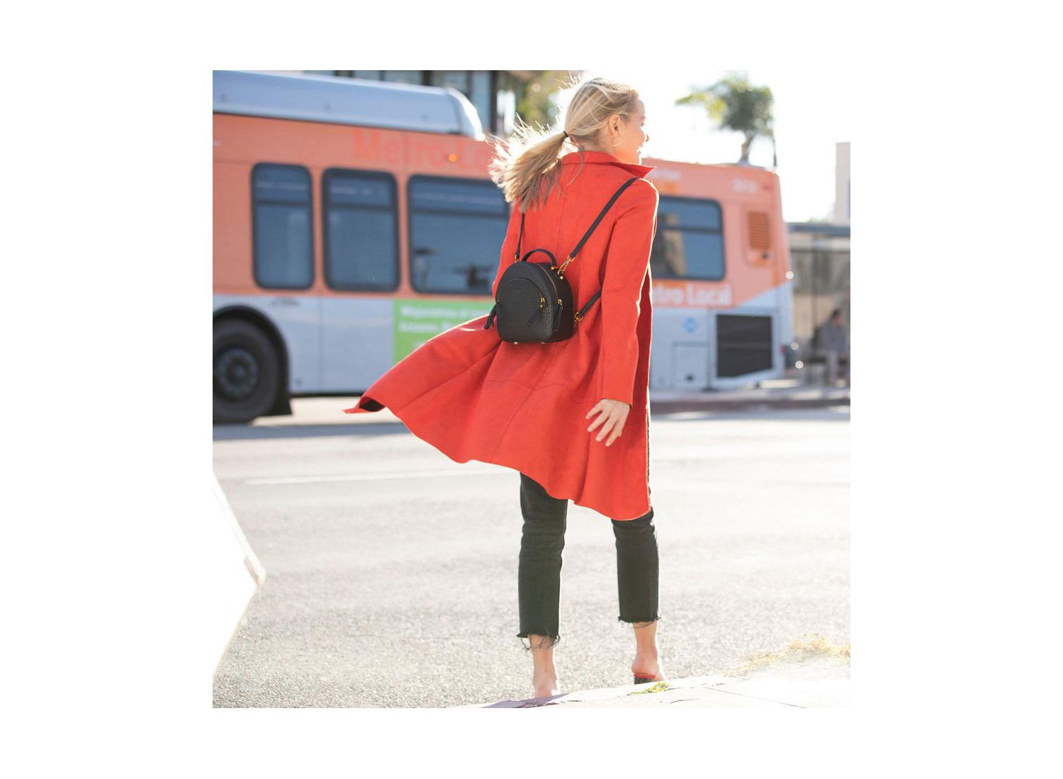 Small Black Leather Backpack Purse for Women Convertible Crossbody Bag Women's Handbag