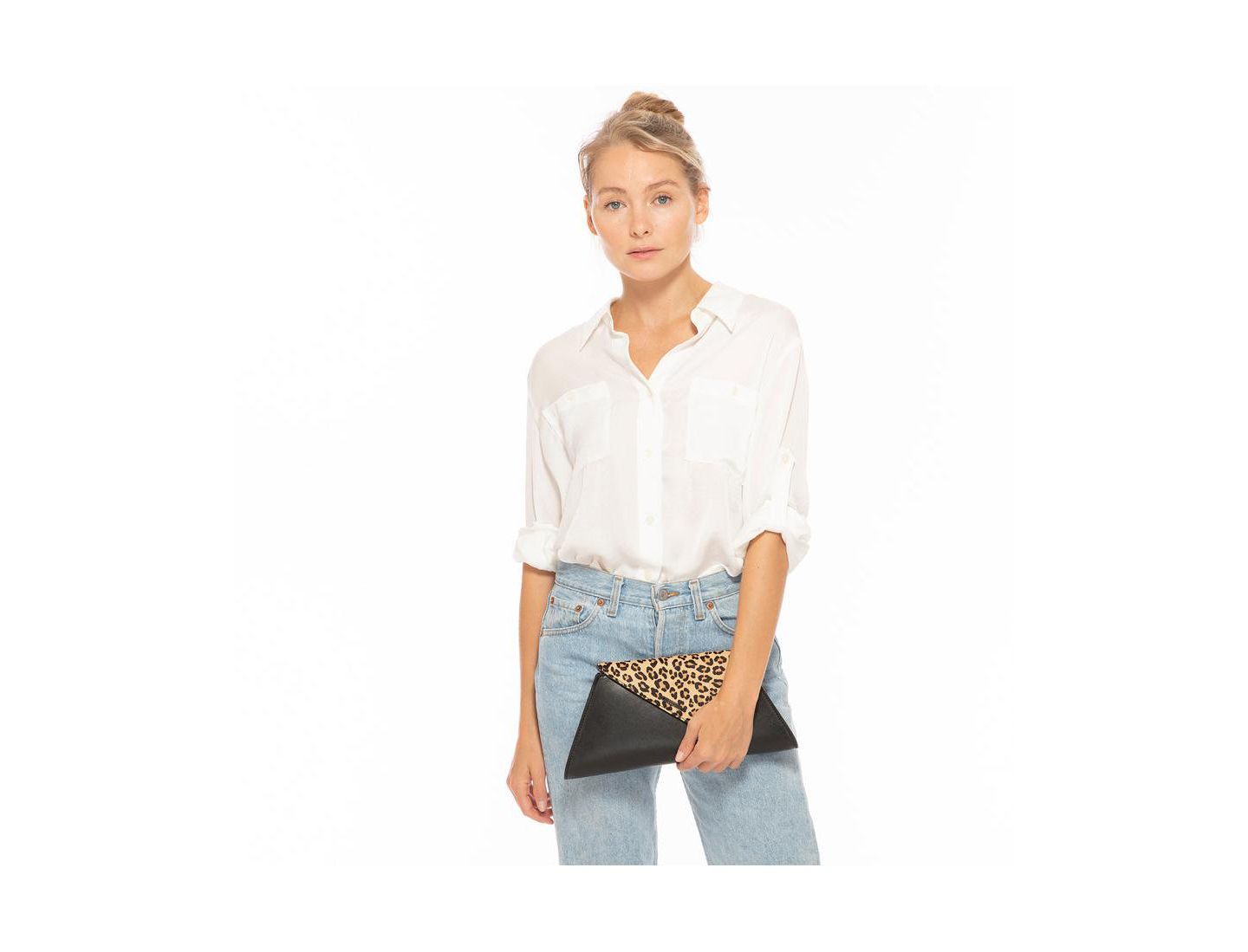 Женский клатч SUSU Black Leather Clutch Bag Leopard Unique Evening Purse Handbag, цвет: Чёрный леопардовый — фото 5