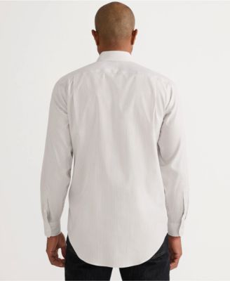 Men's Pattern No Iron Supima Pinpoint Straight Collar Dress Shirt