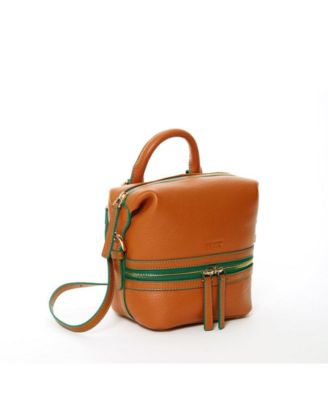 Brown Leather Backpack Purse for Women Convertible Crossbody Bag Medium Size with Front and Back Pockets