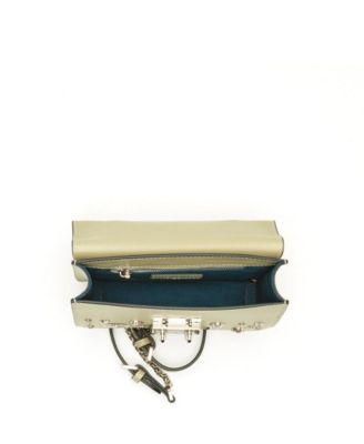 Women s Leather Crossbody Bag Designer Shoulder Purse with Top Handle Statement Handbag with Embellished for Date Night Bag