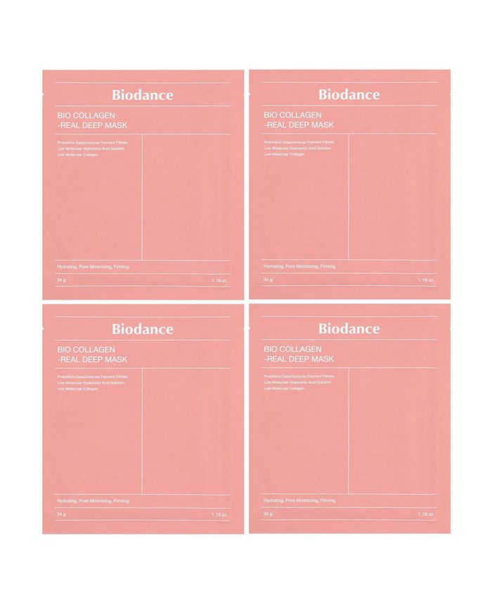 Biodance Bio Collagen-Real Deep Beauty Mask  4 Sheets  -  1.19 oz (34 g) Each - 4 Count