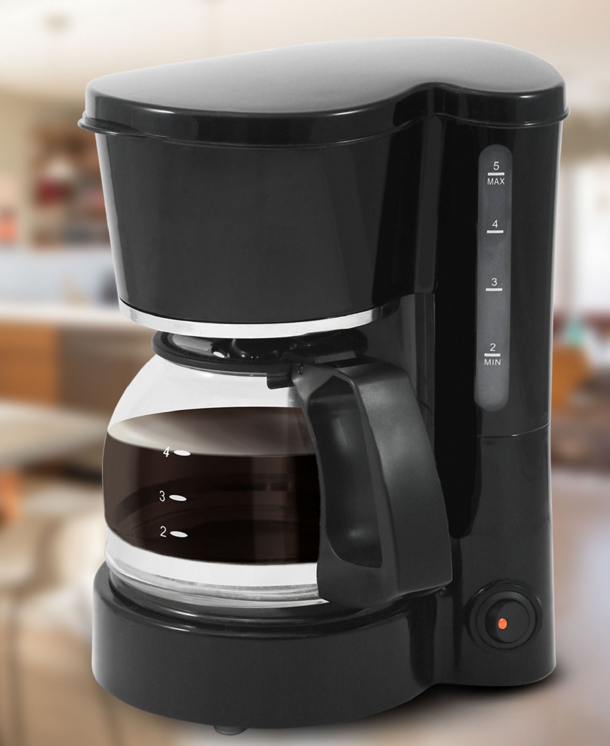 Elite Cuisine 5 Cup Pause And Serve Coffeemaker In Black