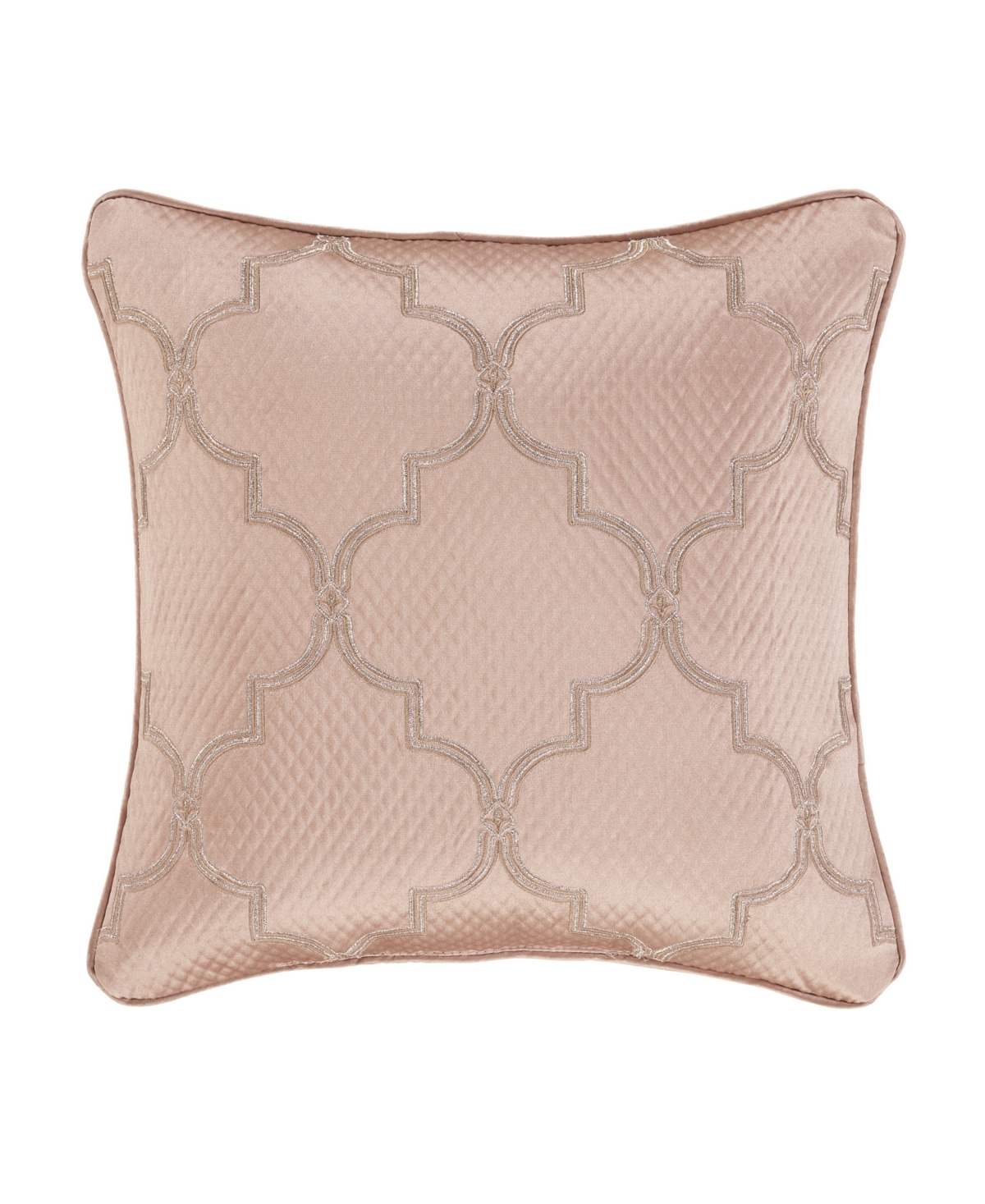 J Queen New York Rosewater Embellished Decorative Pillow, 18" X 18" In Blush