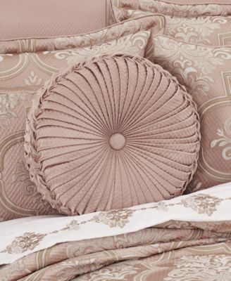 Rosewater Tufted Decorative Pillow, 15" Round
