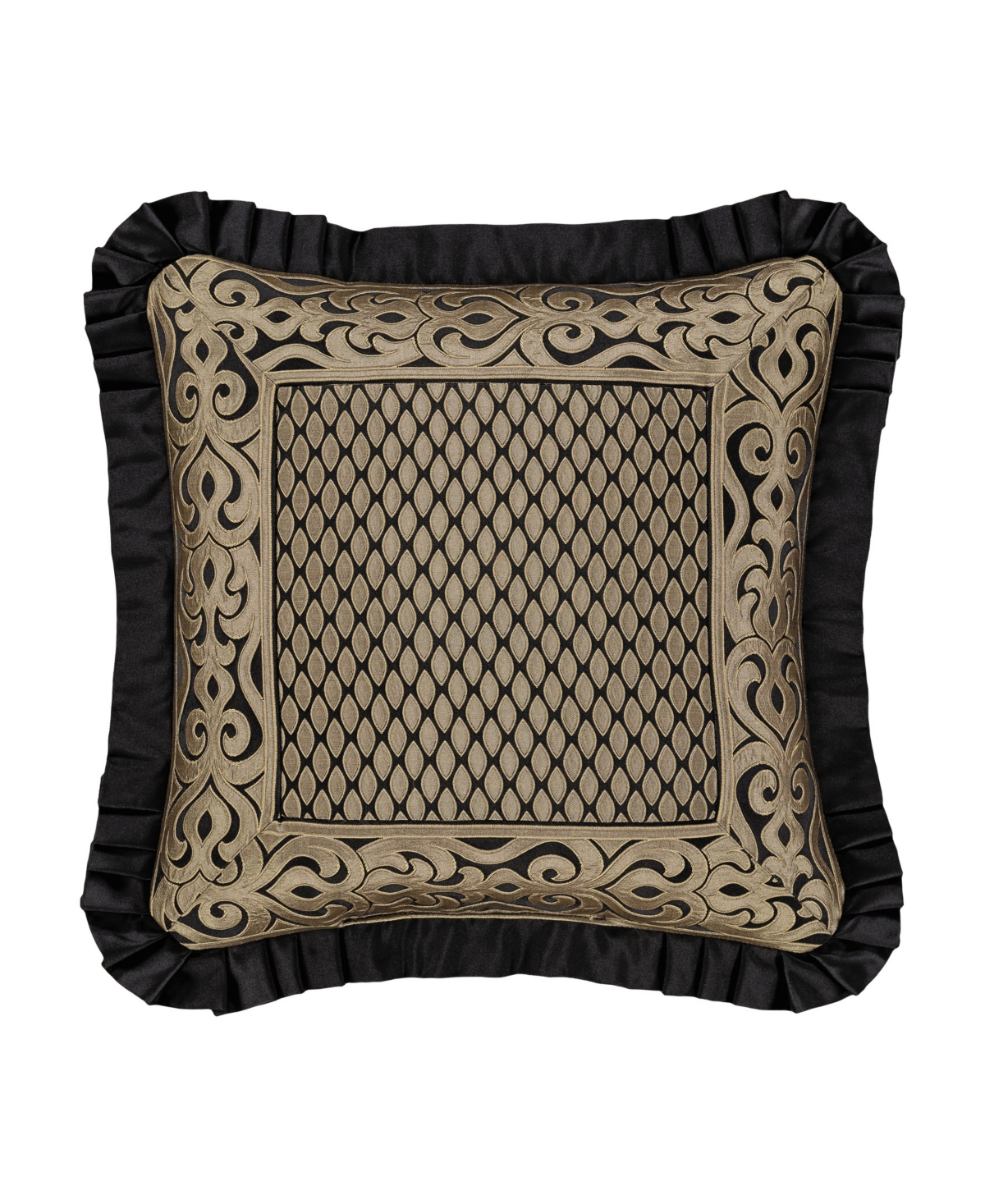 J Queen New York Bolero Embellished Decorative Pillow, 20" X 20" In Black