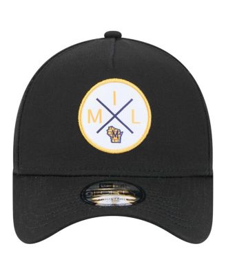 Men's Black Milwaukee Brewers 9FORTY A-Frame Adjustable Hat