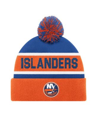 Starter - Men's Orange New York Islanders Cuffed Knit Hat with Pom