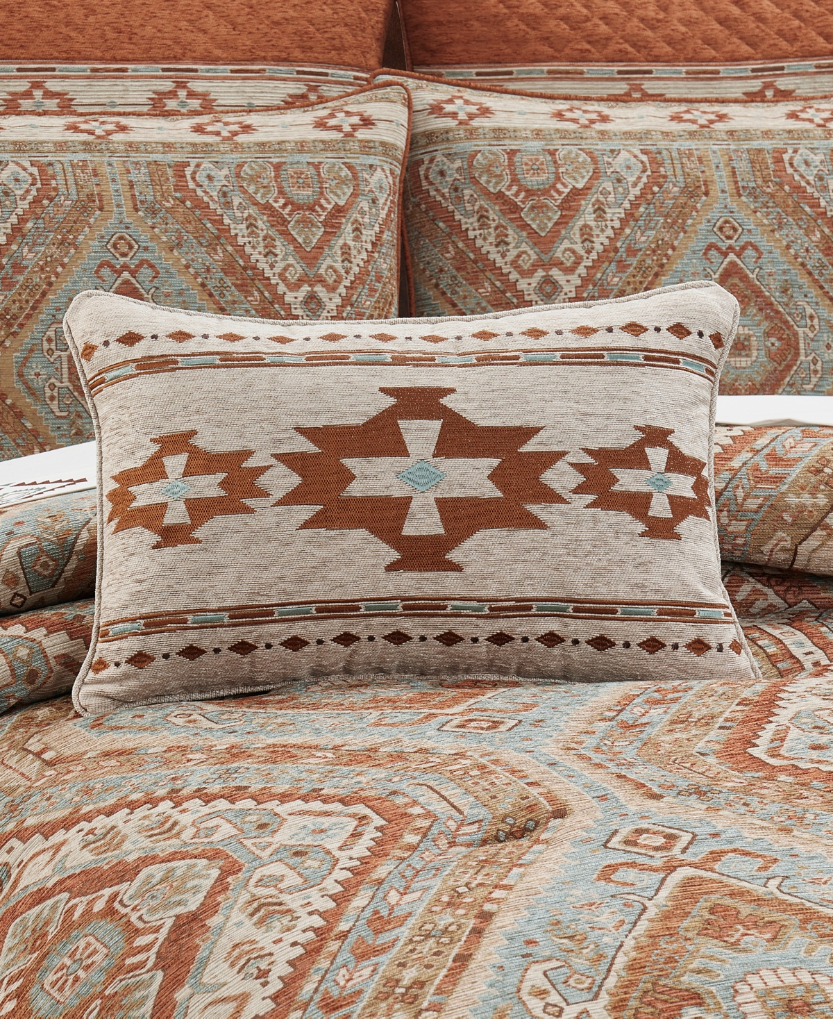 J Queen New York Jackson Lodge Boudoir Decorative Pillow, 14" X 21" In Clay