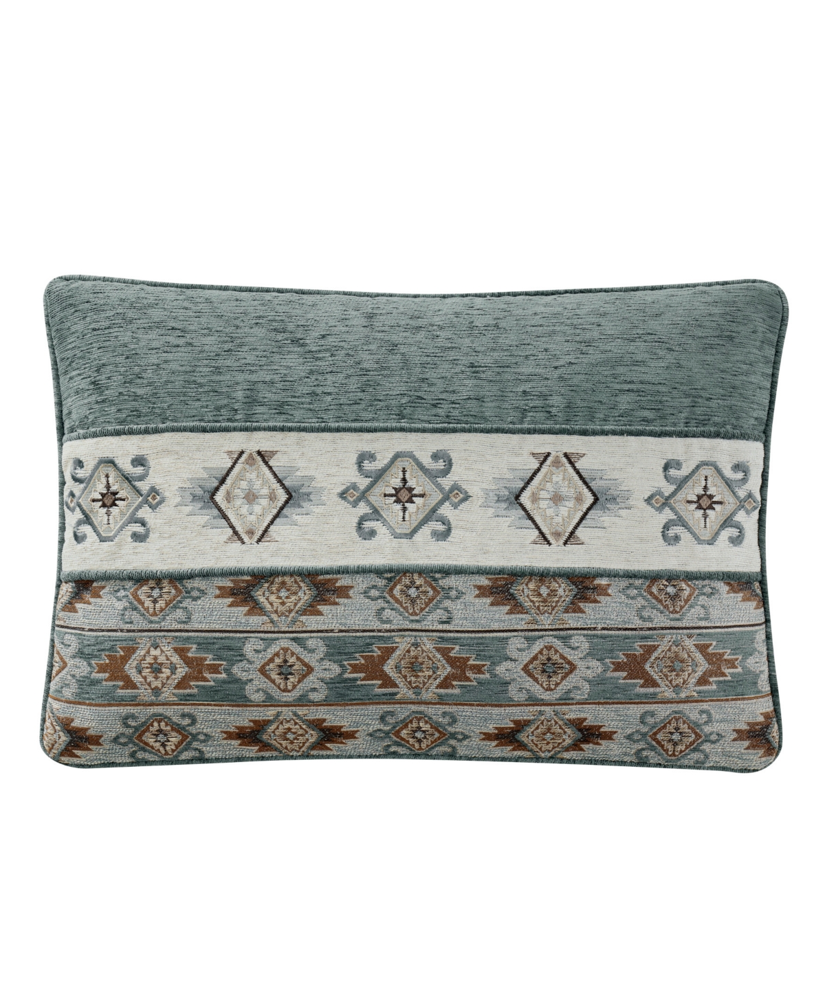 J Queen New York Telluride Boudoir Decorative Pillow, 14" X 21" In Turquoise