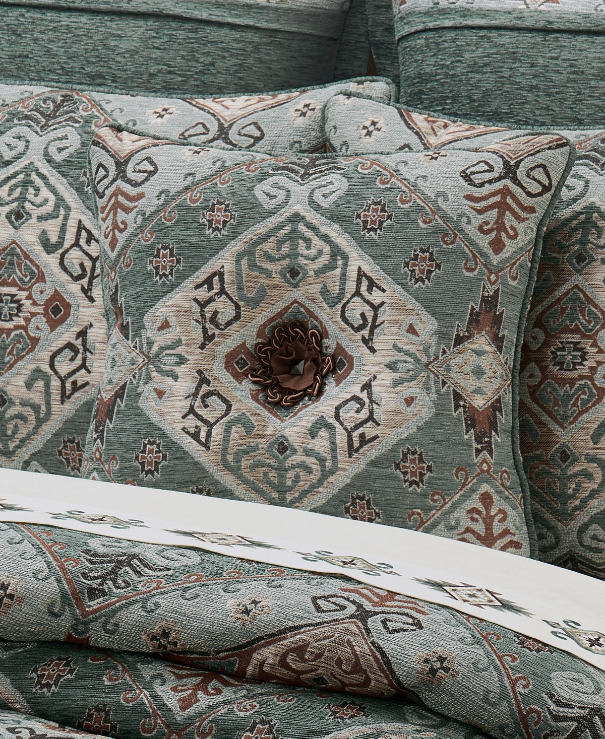 J Queen New York Telluride Decorative Pillow, 18" X 18" In Turquoise