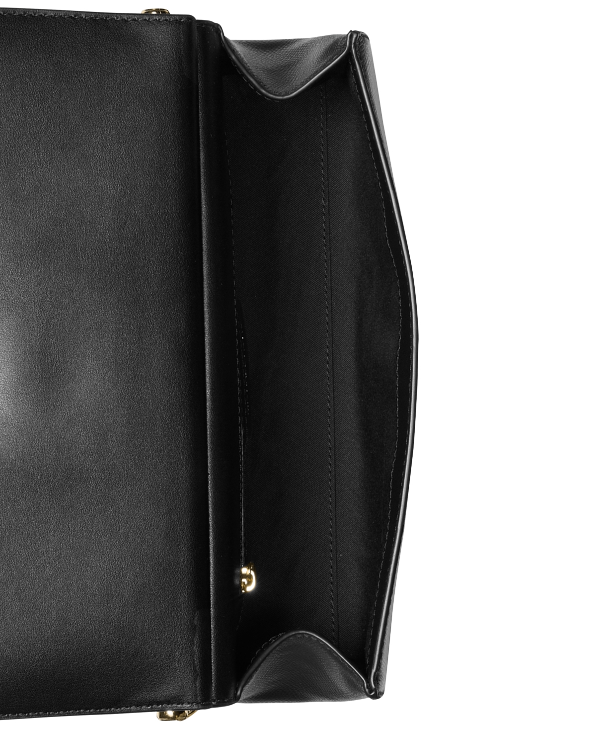 Michael Kors Michael  Carmine Small Leather East West Clutch In Black