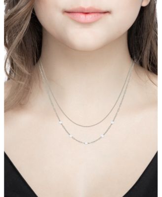 Simulated Cultivated Pearl Layered Necklace
