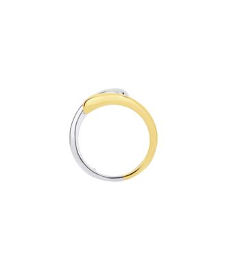 Two Tone Interlocking Statement Ring