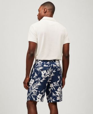 Men's Relaxed-Fit 10" Tropical Linen Shorts