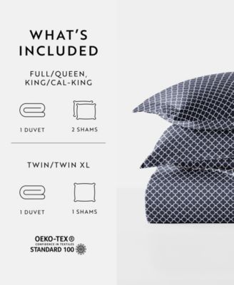 Elegant Designs Patterned Duvet Cover Set, Full/Queen