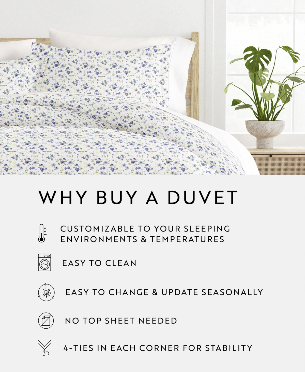 ienjoy Home Tranquil Sleep Patterned Duvet Cover Set