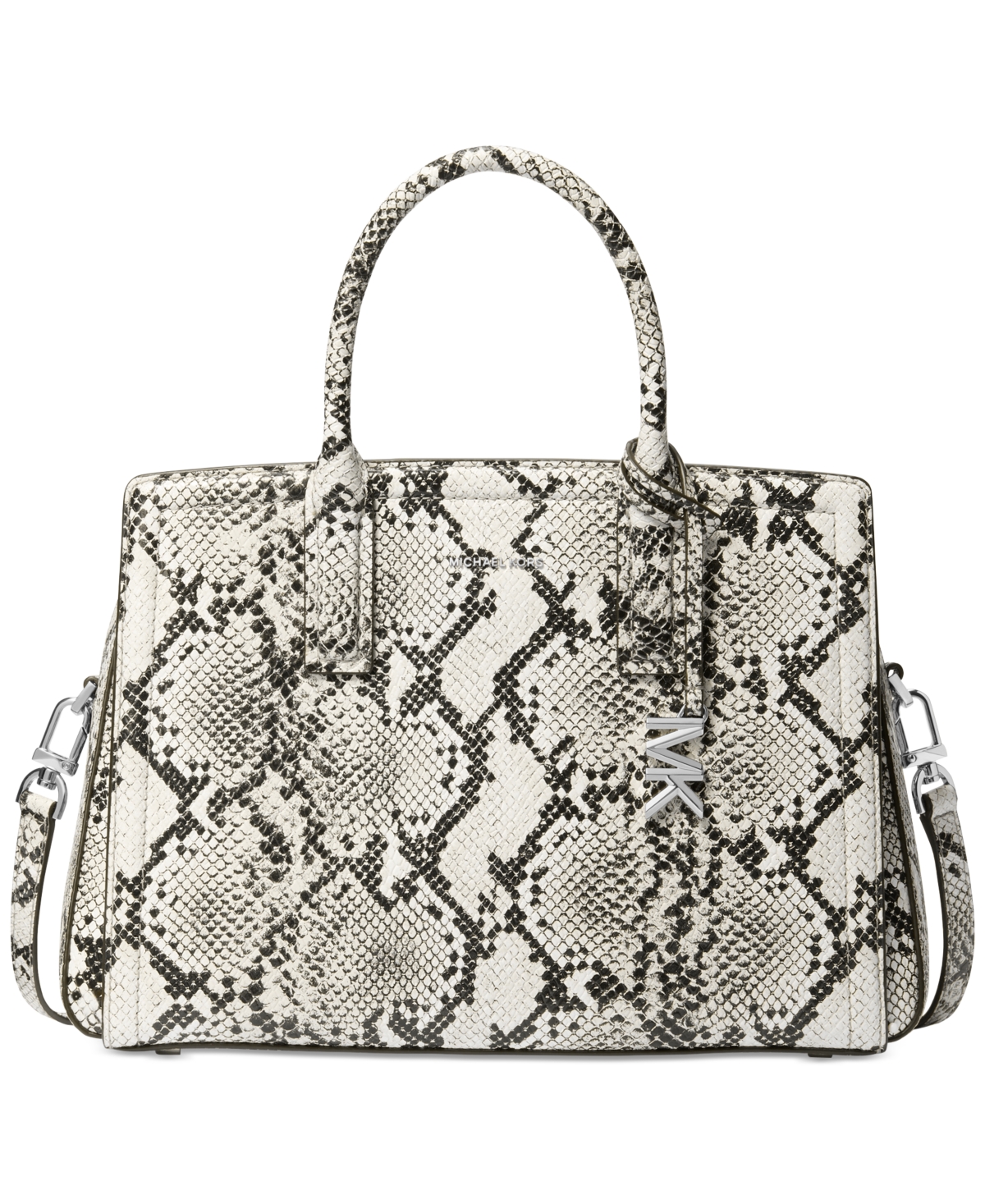 Michael Kors Michael  Laila Medium Satchel In Aluminum