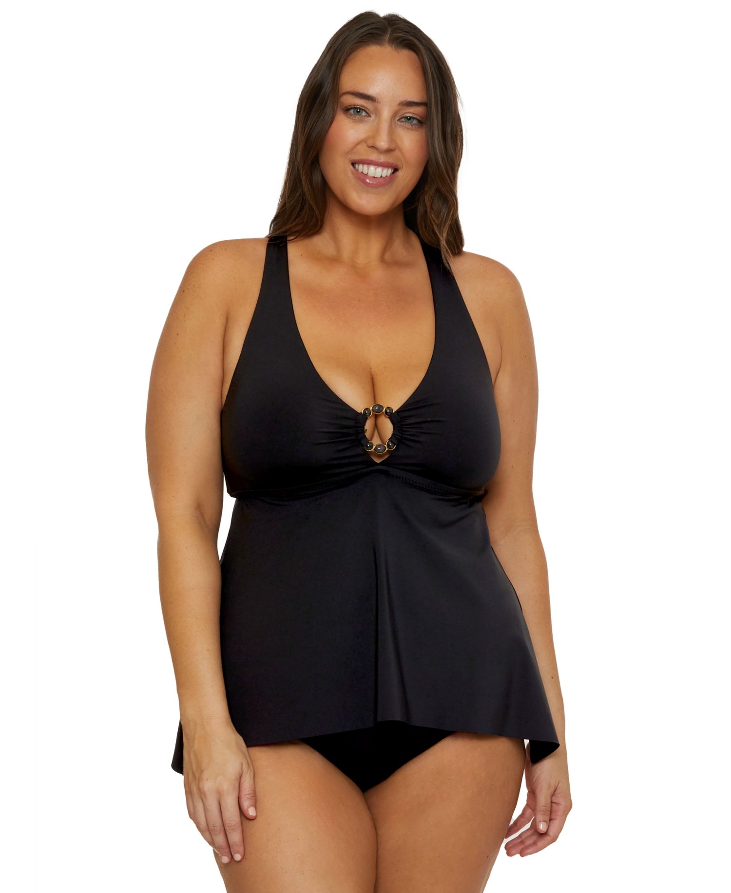 Plus Size Marble Canyon High Waist Bikini Bottoms