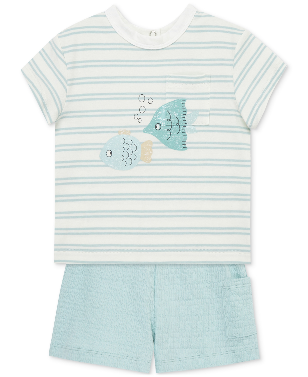 Shop Little Me Baby Boys Aquatic T-shirt & Shorts, 2 Piece Set