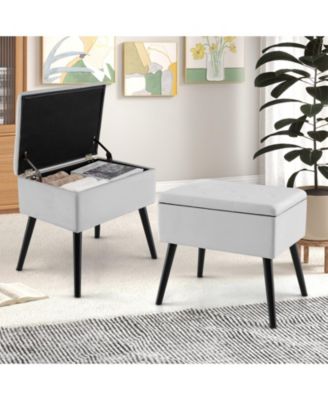 Storage Ottoman with Legs for Living Room and Bedroom Stylish and Functional Storage Solution