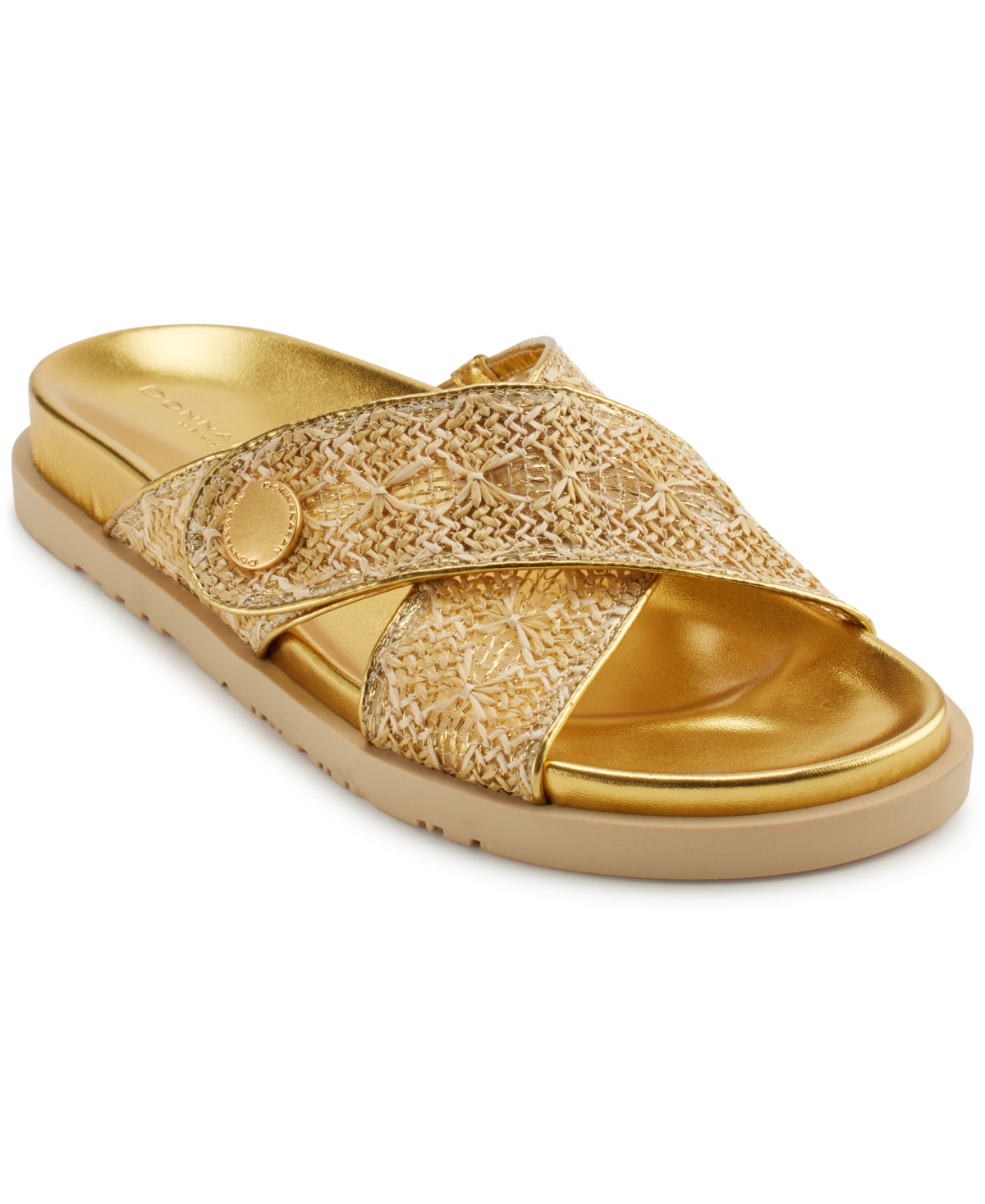 Women's Harisa X- Band Slip-On Flat Sandals - Black