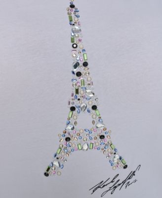 売れ筋商品|||カールラガーフェルド カットソー トップス レディース Plus Size Embellished Eiffel Tower Tee, Exclusively at Macy's Black Blue KARL LAGERFELD PARIS Plus Size Eiffel Tower Embellished T