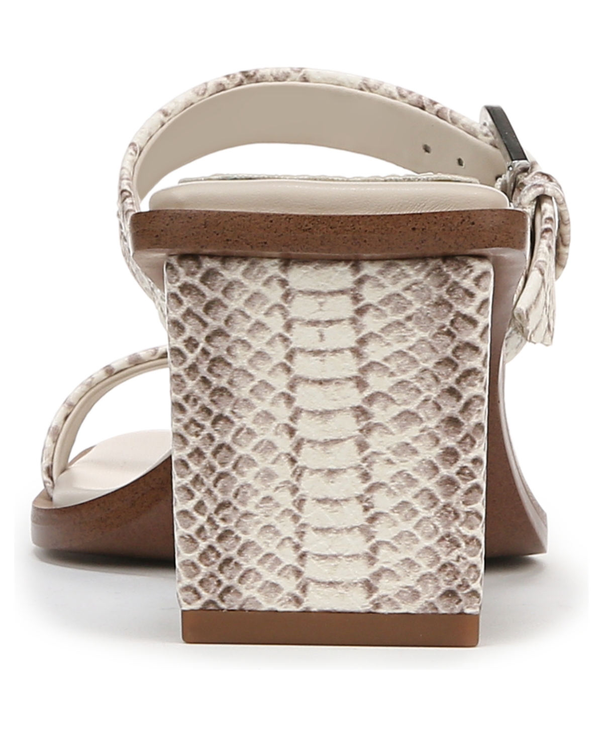 Franco Sarto Women's Frenza Open Square Toe Slide Dress Sandals In Grey Snake Print Faux Leather