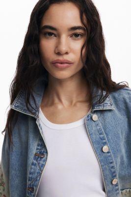 Women's Floral denim jacket