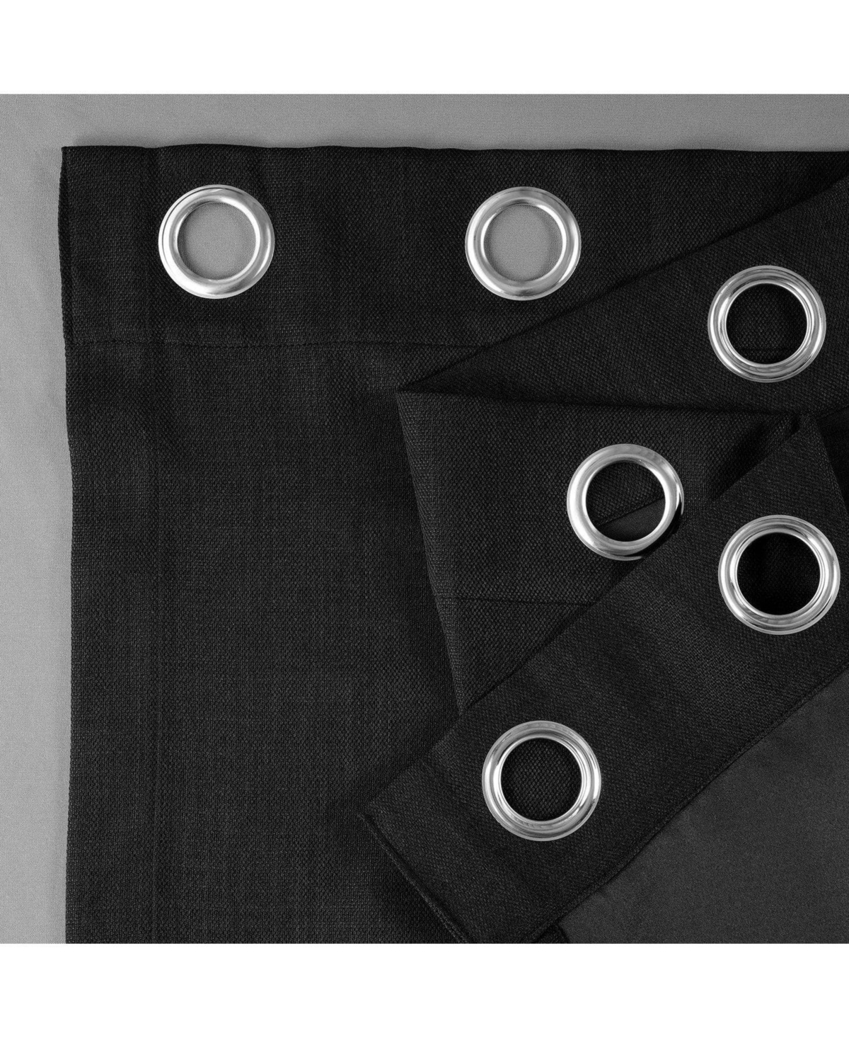 Half Price Drapes Grommet Textured Faux Linen Room Darkening Curtain