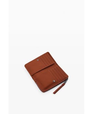 Women's Medium embroidered faux leather wallet