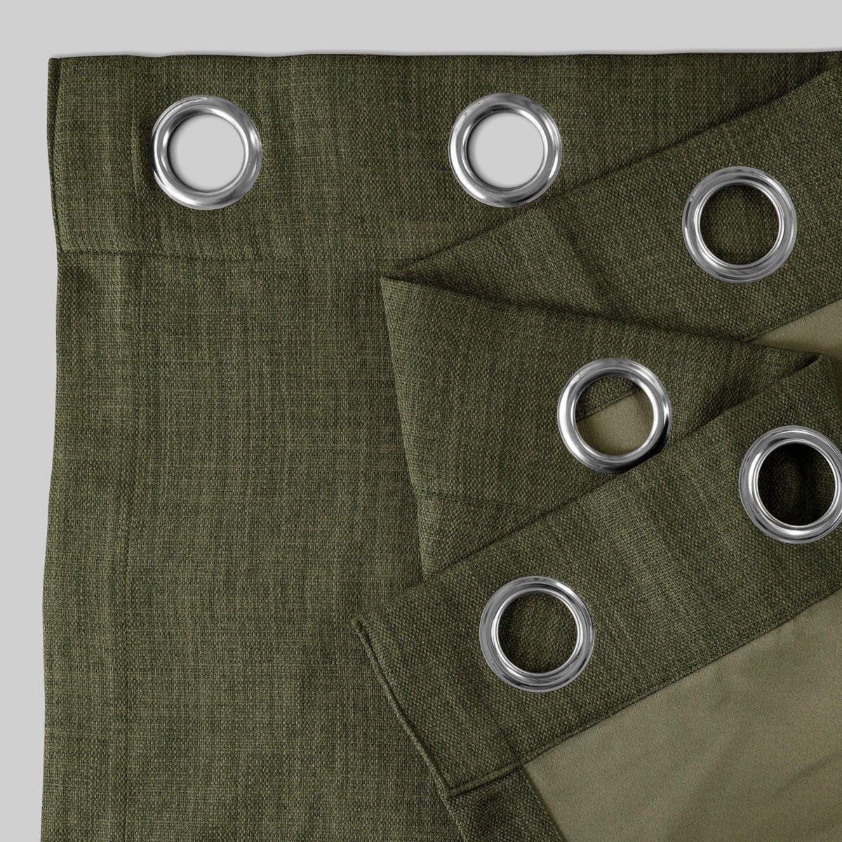 Half Price Drapes Grommet Textured Faux Linen Room Darkening Curtain