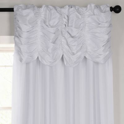 Ruched Vintage Textured Faux Dupioni Silk Curtain