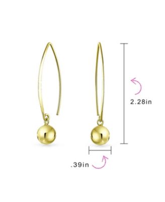 Minimalist Geometric Dangle Earrings Plated Sterling Bead