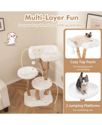 Cat Tree with Jute Scratching Posts Durable & Cozy Play Tower for Cats