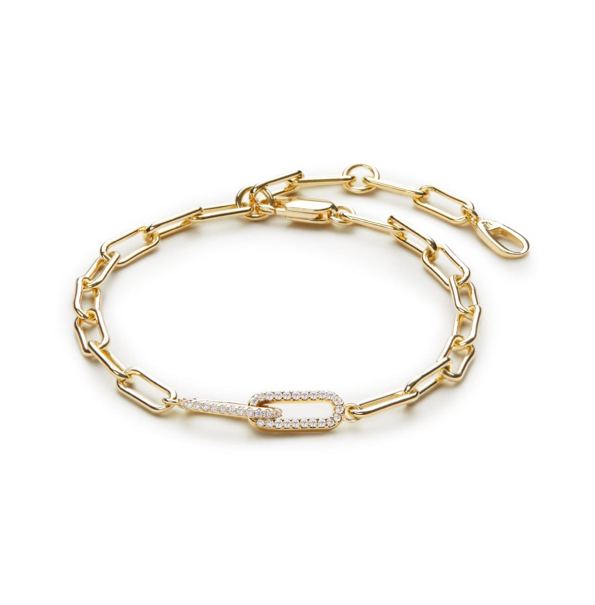 - Paperclip Bracelet - Souryaz Bracelet - Gold, gold