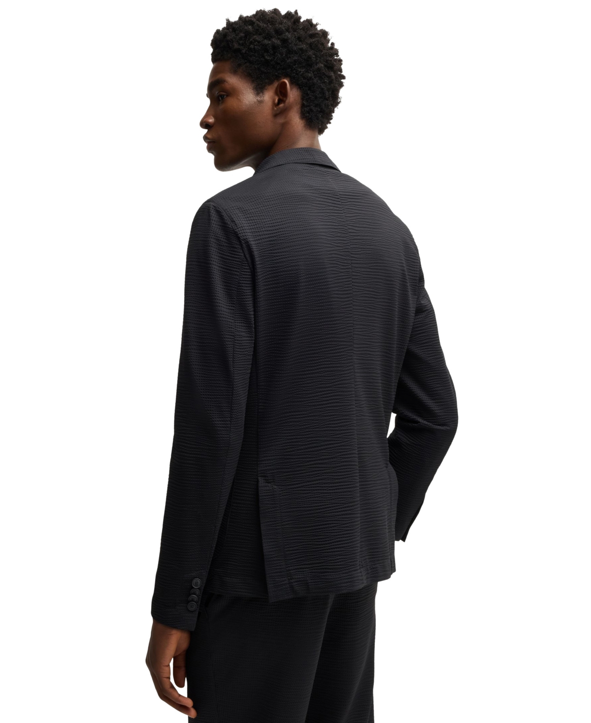 HUGO BOSS BOSS BY HUGO BOSS MEN'S STRETCH SEERSUCKER BLAZER 